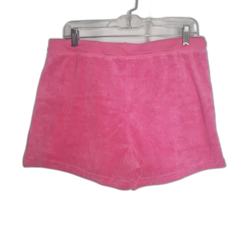 Vintage Y2K MODA INTERNATIONAL Pink Terry Cloth Shorts Womens Size Large